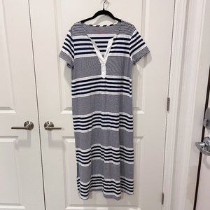 Vineyard Vines Edgartown Notch Neck Striped Maxi Dress